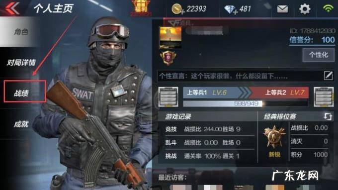 cf手游如何查看自己的战绩记录