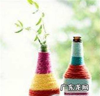 废物利用啤酒瓶做成花瓶