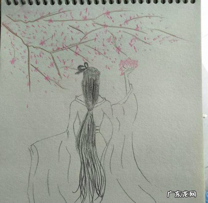 如何画古典美人背影