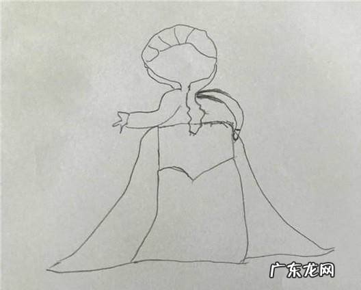 冰雪奇缘艾莎公主简笔画的画法