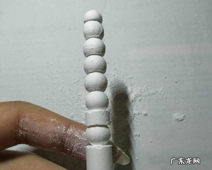 用粉笔做九层玲珑塔