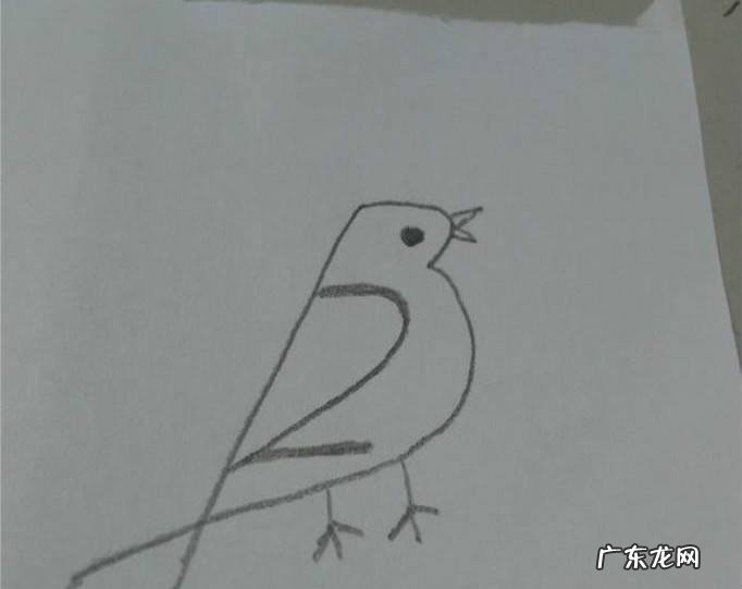 用数字画小鸟简笔画