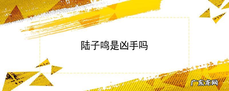 陆子鸣是凶手吗