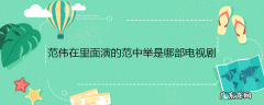 范伟在里面演的范中举是哪部电视剧