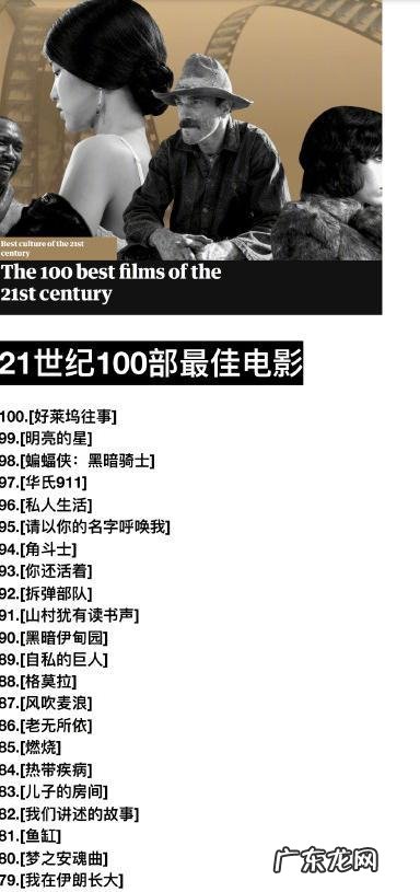 二十世纪最伟大100部电影,你看过几部？