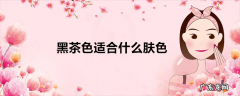 黑茶色适合什么肤色