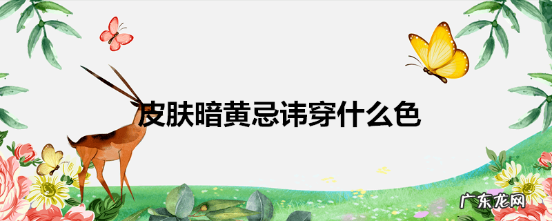 皮肤暗黄忌讳穿什么色