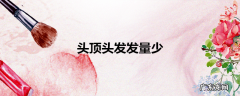 头顶头发发量少