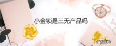 小金锁是三无产品吗