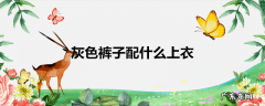 灰色裤子配什么上衣