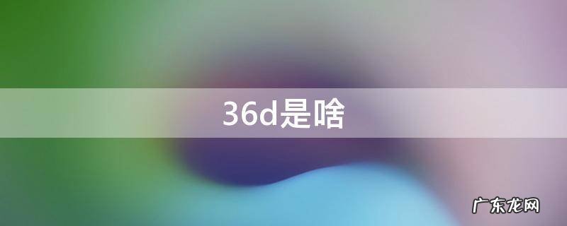 36d是啥,36D是啥玩意