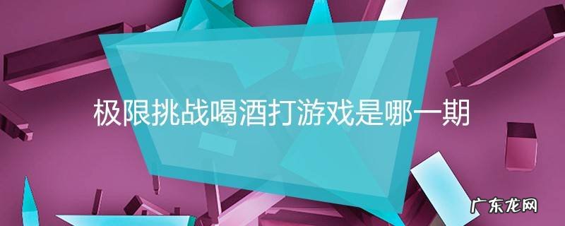 极限挑战喝酒打游戏是哪一期