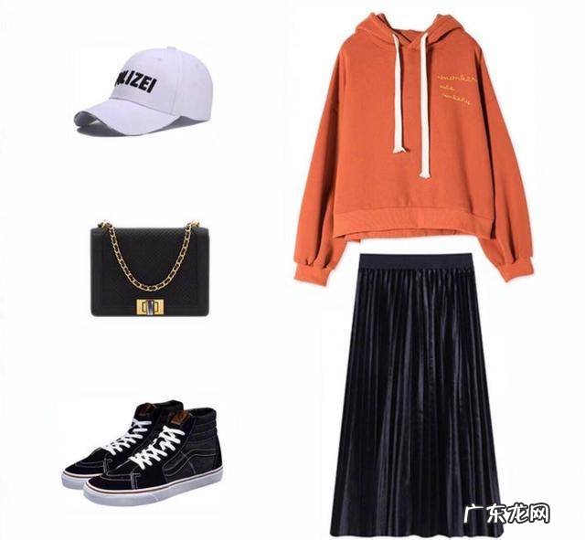 学院风卫衣搭配衣服图片