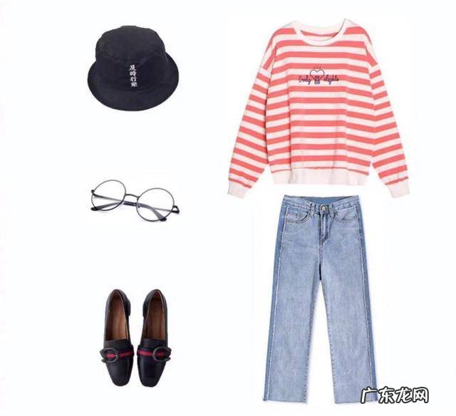 学院风卫衣搭配衣服图片