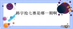 韩宇抢七赛是哪一期啊