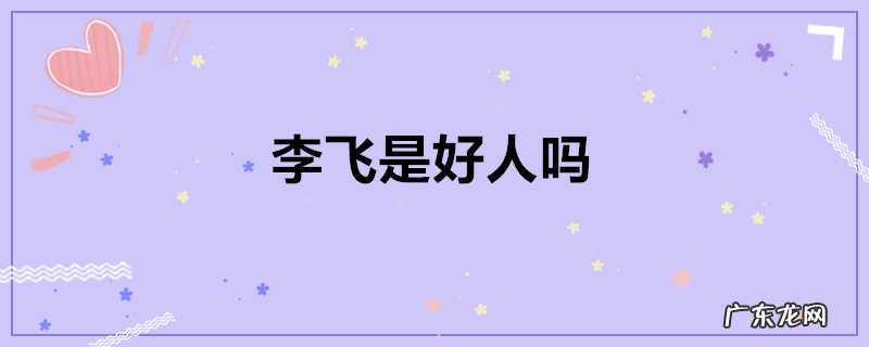 李飞是好人吗