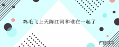 鸡毛飞上天陈江河和谁在一起了