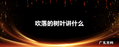 吹落的树叶讲什么