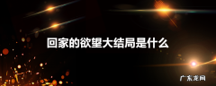 回家的欲望大结局是什么