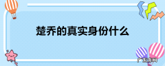 楚乔的真实身份什么