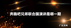 奔跑吧兄弟联合国演讲是哪一期
