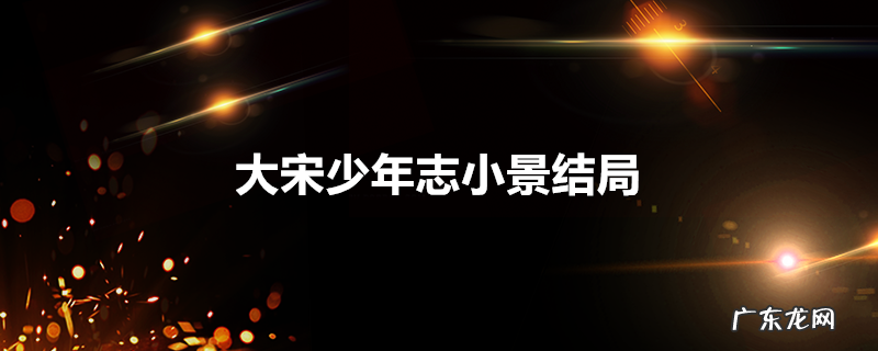 大宋少年志小景结局