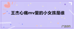 王杰心痛mv里的小女孩是谁