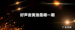 好声音黄渤是哪一期
