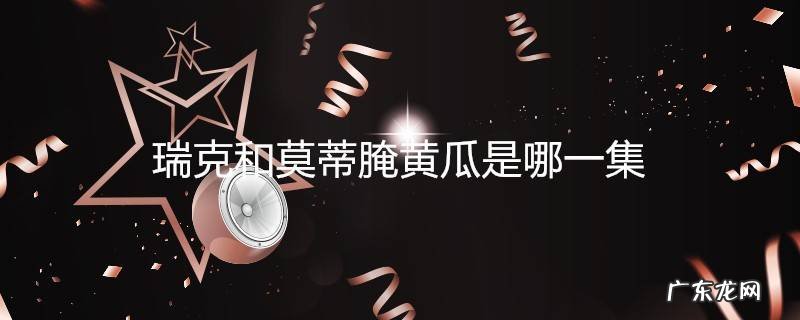 瑞克和莫蒂腌黄瓜是哪一集
