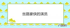 丝路豪侠的演员