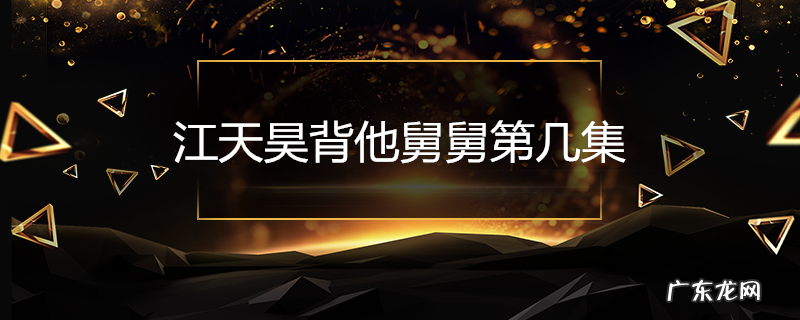 江天昊背他舅舅第几集