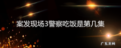 案发现场3警察吃饭是第几集
