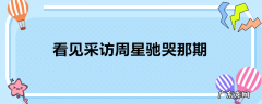 看见采访周星驰哭那期