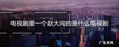 电视剧里一个赵大闯的是什么电视剧