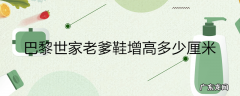 巴黎世家老爹鞋增高多少厘米