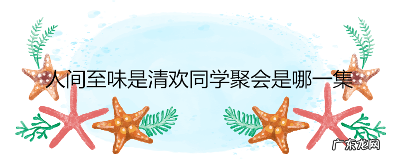 人间至味是清欢同学聚会是哪一集