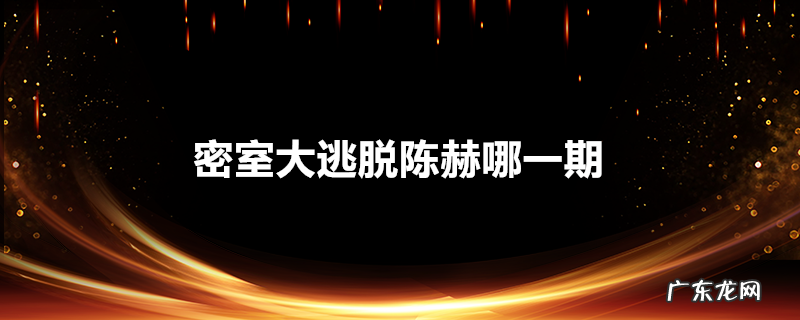 密室大逃脱陈赫哪一期