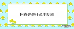 何春光是什么电视剧
