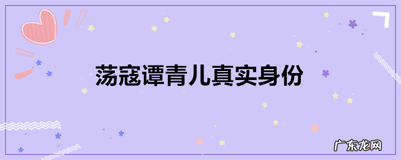 荡寇谭青儿真实身份