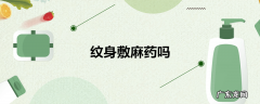 纹身敷麻药吗