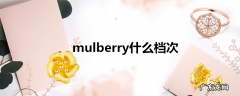 mulberry什么档次