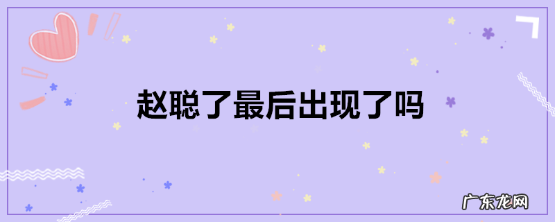 赵聪了最后出现了吗