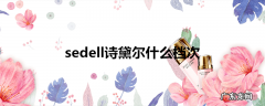 sedell诗黛尔什么档次