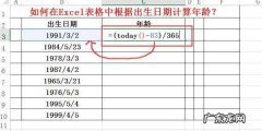 表格出生年月日怎么算年龄？