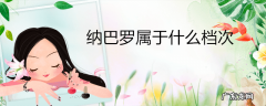 纳巴罗属于什么档次