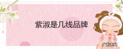 紫淑是几线品牌