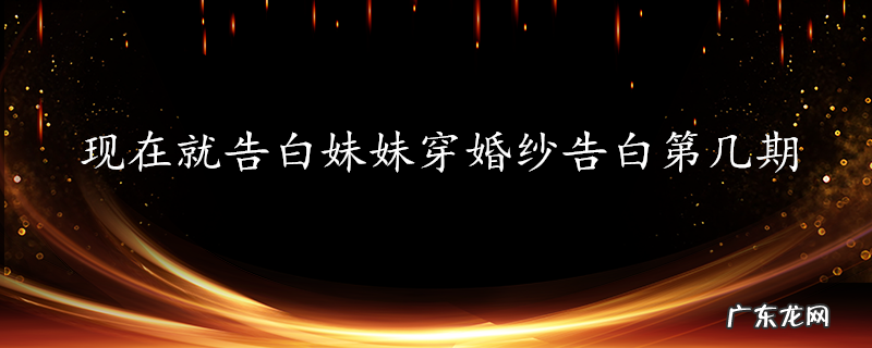 现在就告白妹妹穿婚纱告白第几期