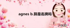 agnesb.算是名牌吗