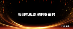 哪部电视剧里叫秦奋的