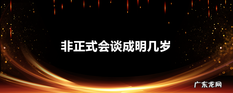 非正式会谈成明几岁